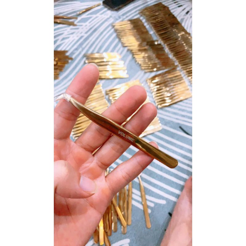 Nhíp Volume Vàng tạo fan nối mi