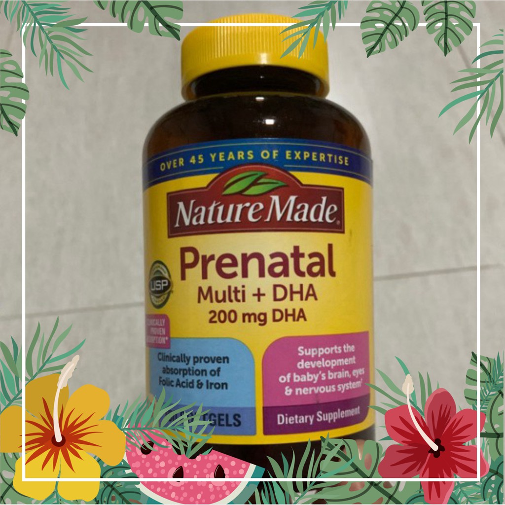 Thuốc Bổ Cho Bà Bầu Nature Made Prenatal Multi DHA - Mẫu Mới RẺ VÔ ĐỊCH