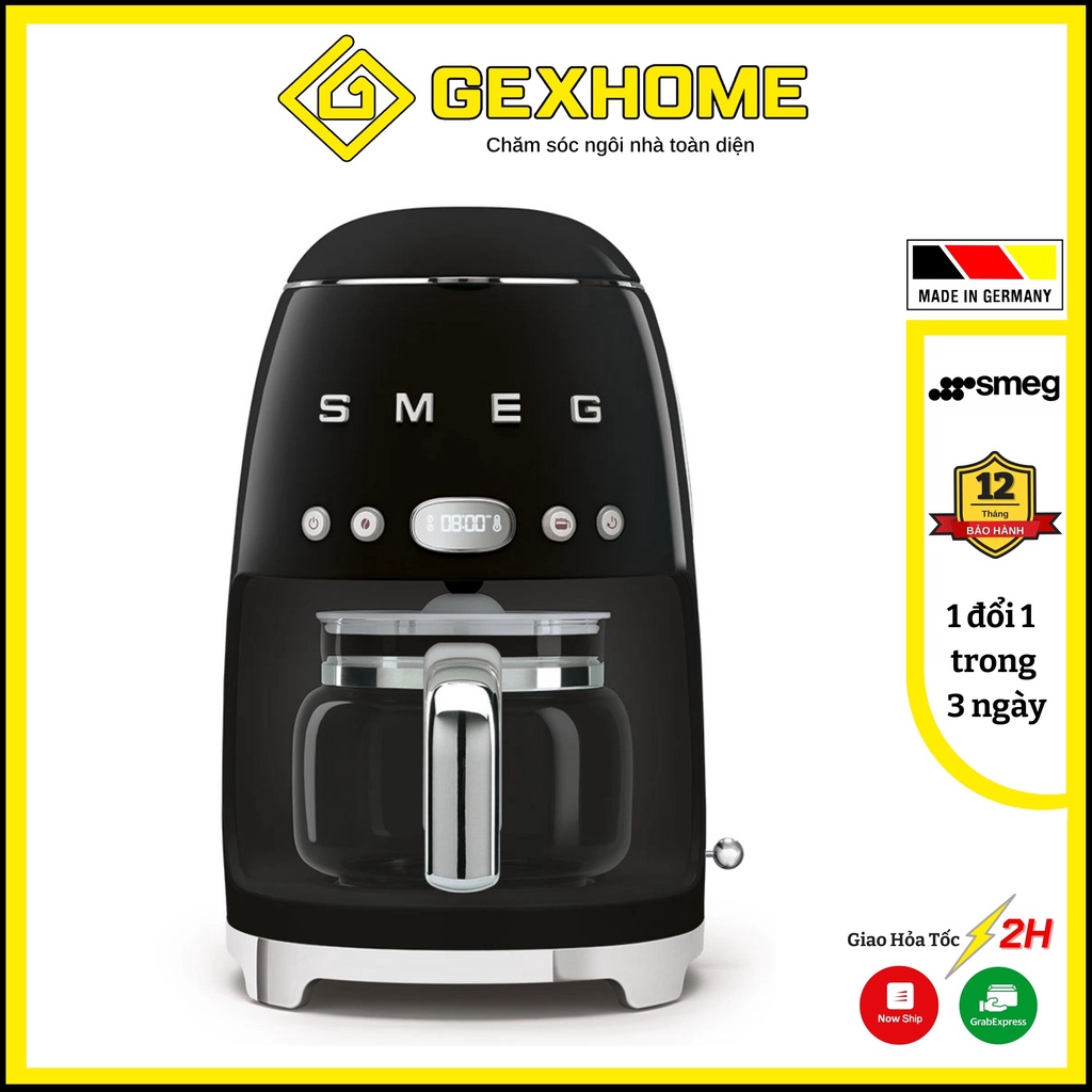 Máy pha cafe SMEG DCF02BLEU hình trứng màu Đen