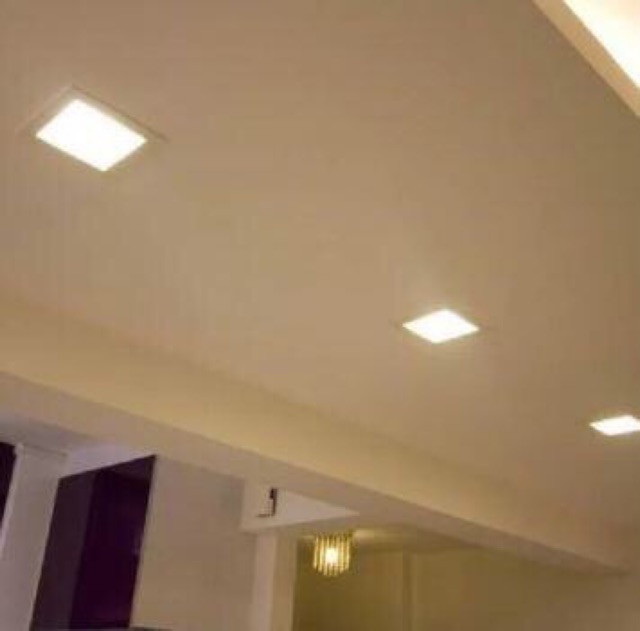 Đèn led âm trần 12W vuông chuyên công trình nhà phố, trung tâm thương mại, hàng đủ watt cao cấp