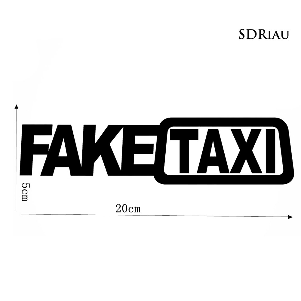 Nhãn dán chữ taxi vui nhộn cho xe hơi