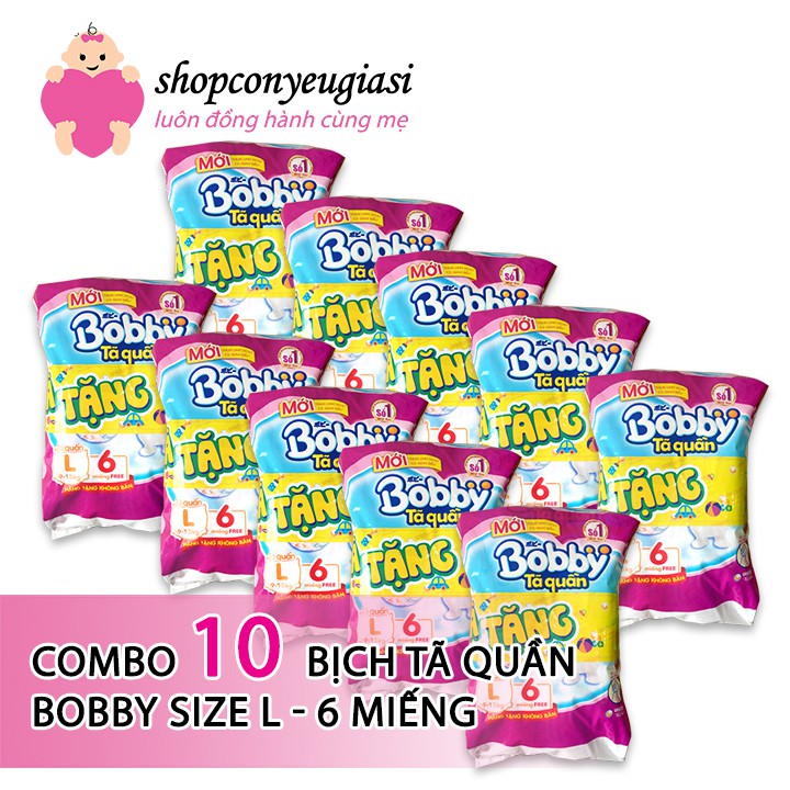 Combo 60 miếng Tã Quần Bobby Size L -(gói quà tặng)