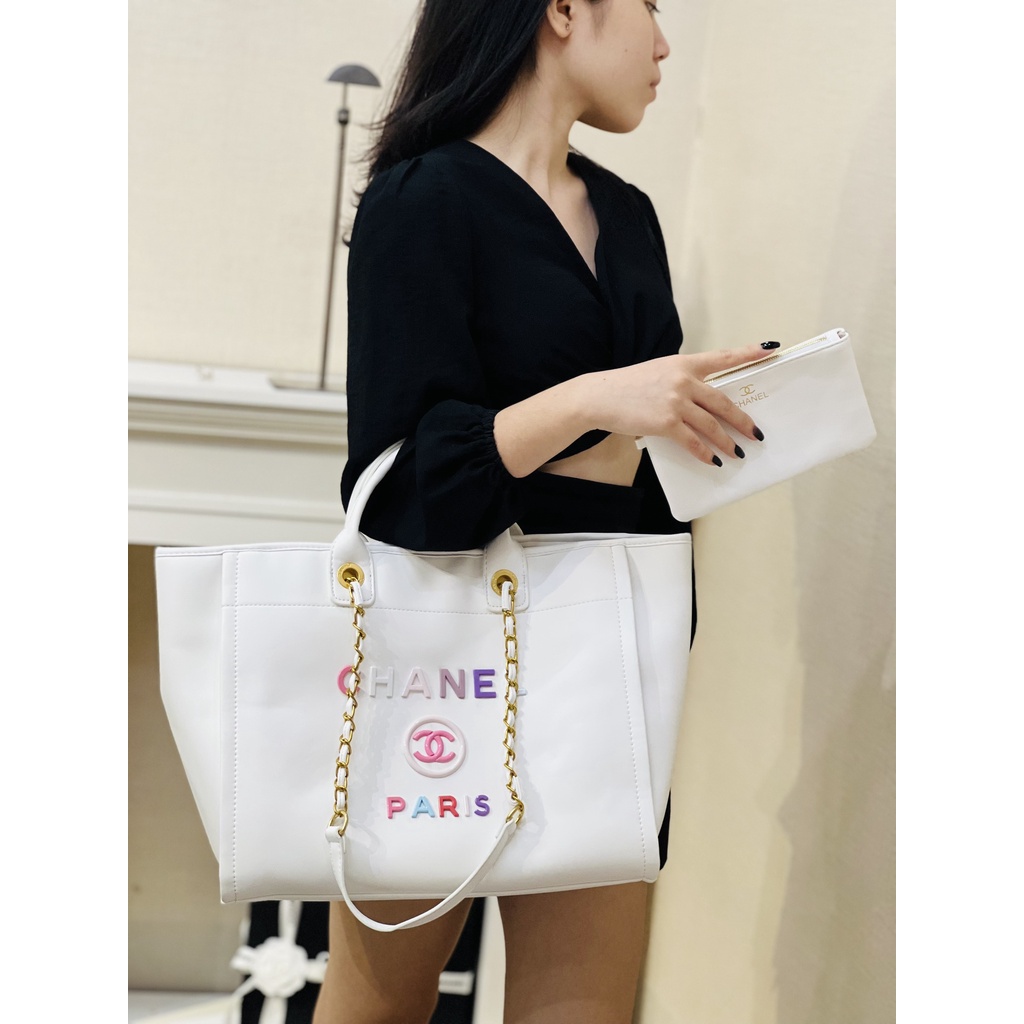 Túi Xách Cha.ne.l Size 35cm Màu Trắng