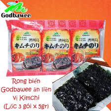(2 loại) Tảo biển ăn liền Sonka (Lốc 3 gói - 15gr)