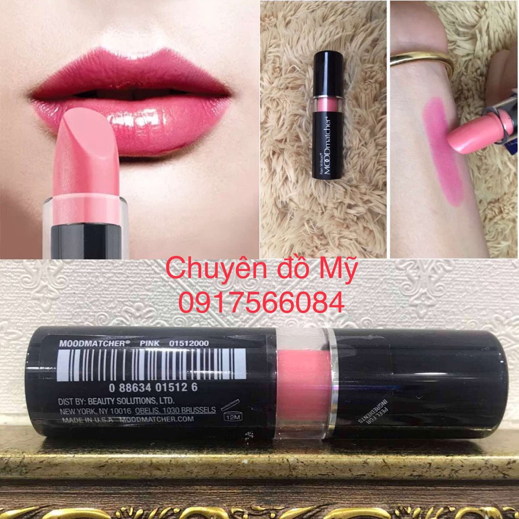 Son gió dưỡng môi đổi màu Fran Wilson Moodmatcher Pink của Mỹ
