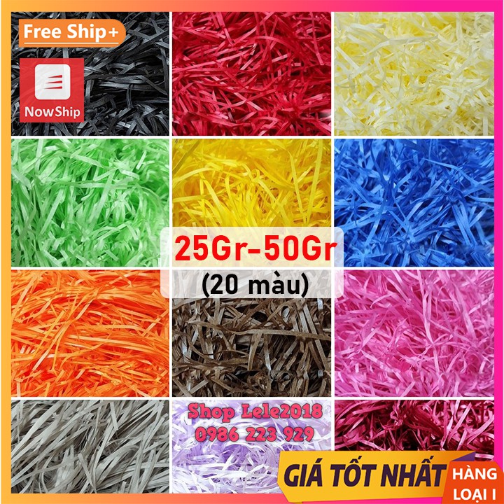 (25Gr-50Gr) Giấy rơm lót hộp quà, Giấy cắt sợi lót hộp quà