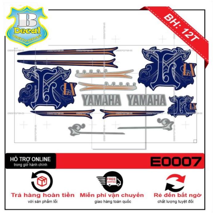 ( Quí khách vui lòng mang ra tiệm cho thợ dán ) Tem NOUVO LX XANH [Bi Decal]