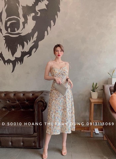 VÁY 2 DÂY HOA NHÍ DÚM NGỰC SIÊU HOT ( HÌNH THẬT) DK38 | BigBuy360 - bigbuy360.vn