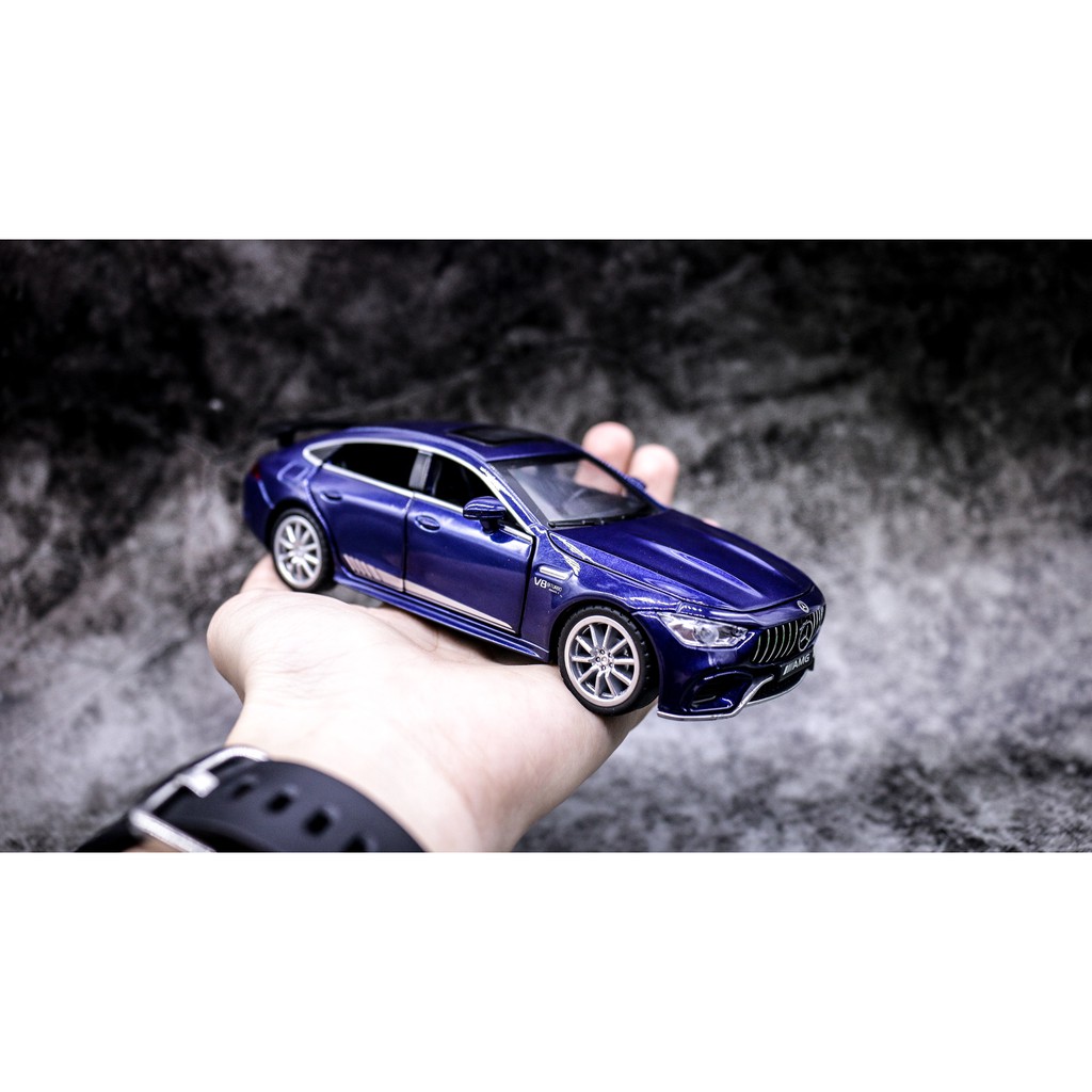 MÔ HÌNH XE MERCEDES AMG GT63 BLUE 1:32 DOUBLE HORSES NO BOX 6442