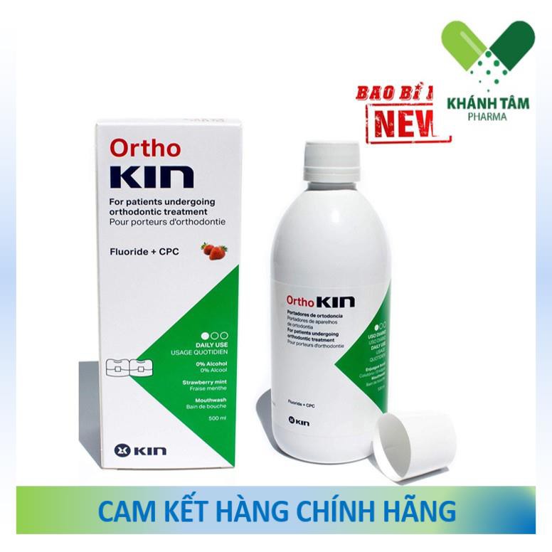 Ortho KIN 500ml - Nước súc miệng cho răng niềng, chỉnh nha [Orthokin, ortokin]!