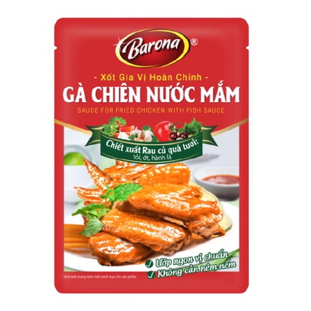 Xốt gia vị hoàn chỉnh Barona đủ vị gói 80g