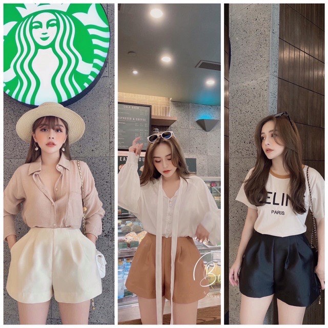 Quần Gấm Tacta Hàng Quảng Châu, Quần Sooc Nữ Cạp Cao Hàng Loại 1 Đủ Size Q101
