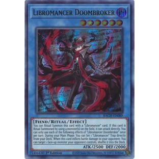 Thẻ bài Yugioh - TCG - Libromancer Doombroker / BACH-EN089'