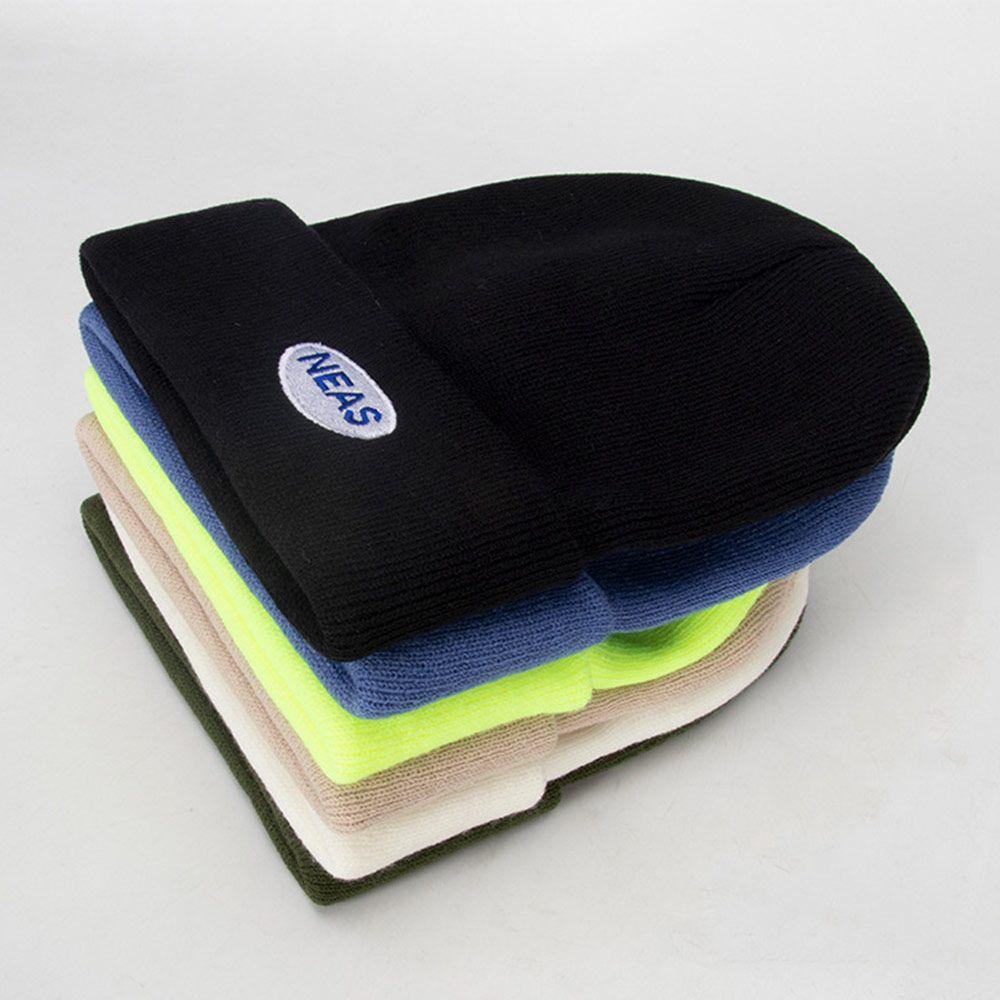 Mũ Beanie Dệt Kim Màu Trơn Dễ Thương Chất Lượng Cao Cho Nam Và Nữ