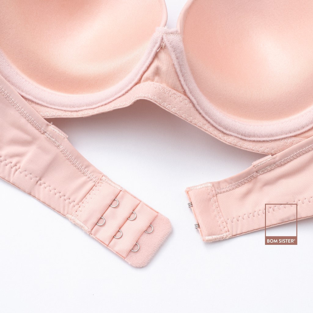 Áo lót mút vừa có gọng cúp xéo màu trơn nâng ngực tự nhiên BOM SISTER A8868 | BigBuy360 - bigbuy360.vn