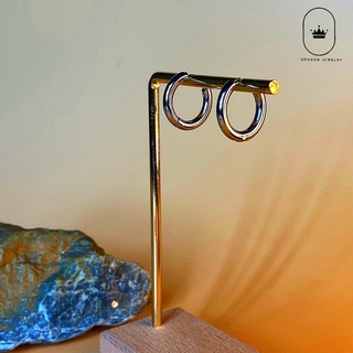 Khuyên tai nam nữ kiểu dáng unisex bông tai nam nữ siêu chất mã trơn Dragon jewelry vietnam mã E48
