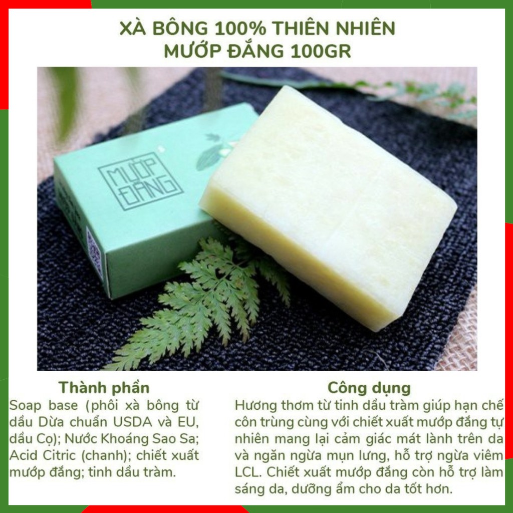 [CHÍNH HÃNG] Xà Phòng, Xà Bông Mướp Đắng, Xà Bông Sinh Dược, Mát Da, Ngừa Mụn Lưng 100gr