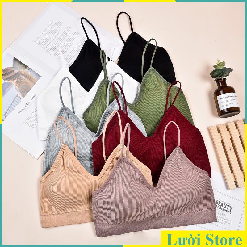 Áo Bra Yoga Gym Thoáng Khí Len Tăm Dây Mảnh Sexy Gợi Cảm BR10 | BigBuy360 - bigbuy360.vn