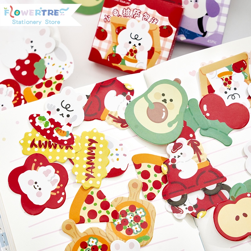 Flowertree Bộ 45 Sticker Dán Trang Trí Sổ Tay