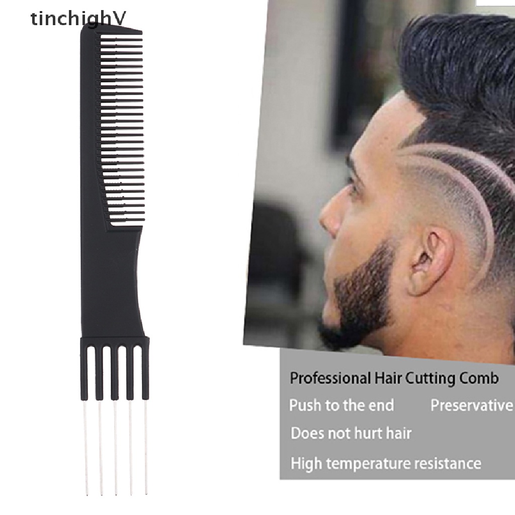 [Hàng mới về] Lược chải tóc hai mặt răng kim bằng thép cho salon