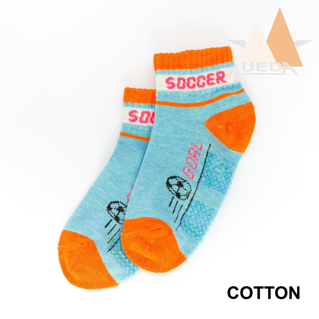 Tất trẻ em chống trượt 💯 Free ship 💯 Set 3 đôi tất trẻ em 3 - 5 tuổi Soccer chống trượt - Sợi cotton cao cấp