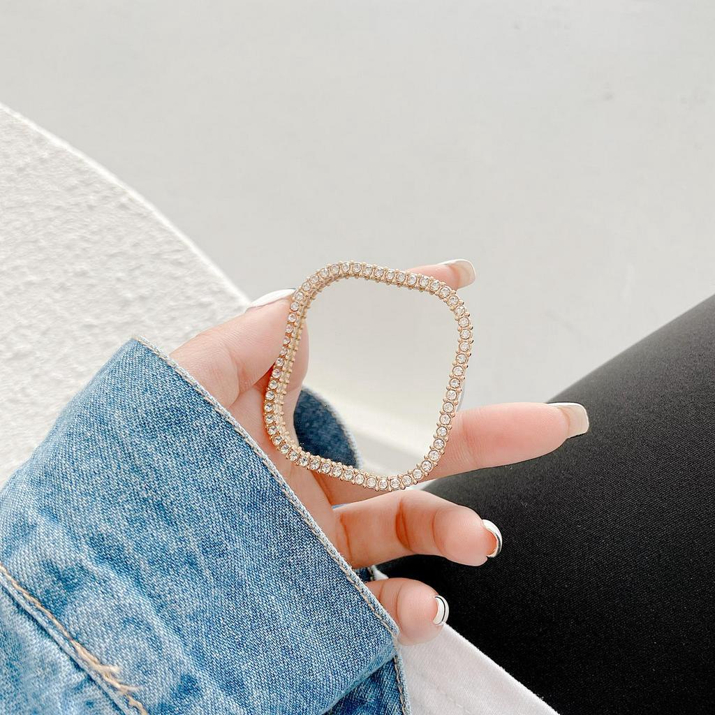 Kim Cương Tình Yêu Gương Túi Khí Đứng Kính Thiên Văn Giá Đỡ Điện Thoại Di Động Để Bàn Lười Đứng Ổ Cắm Điện Thoại Giá Đỡ Cho iphone