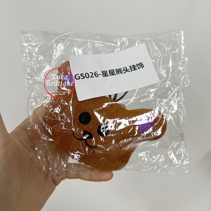 Name Tag Gấu Treo Cặp Cho Bé / Móc Treo Túi Đi Học Cho Bé