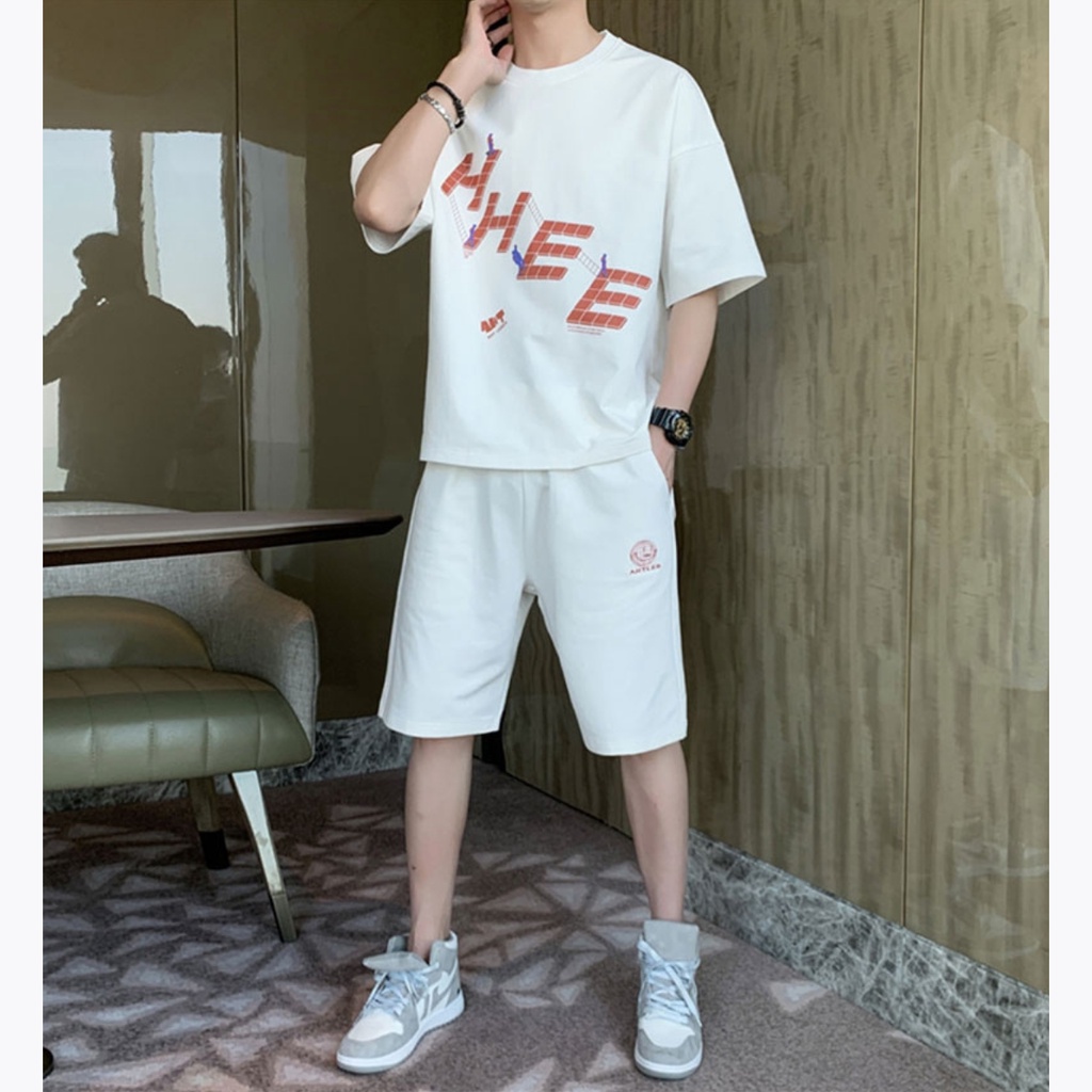 Quần áo hè nam bộ thể thao nam mùa hè cộc tay vải thun cotton đẹp cao cấp Tigermen áo ngắn tay unisex nam nữ form rộng
