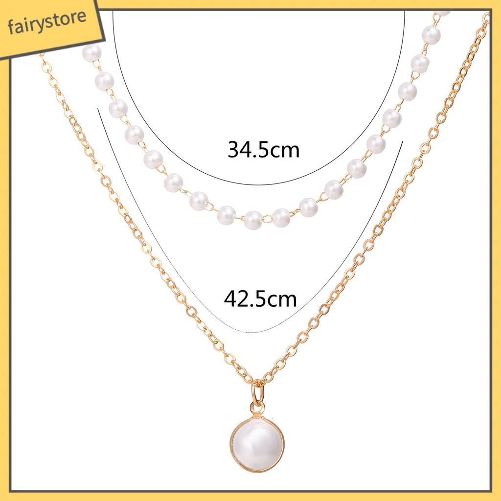 vòng cổ Hợp Kim Đính Ngọc Trai Giả Xinh Xắn