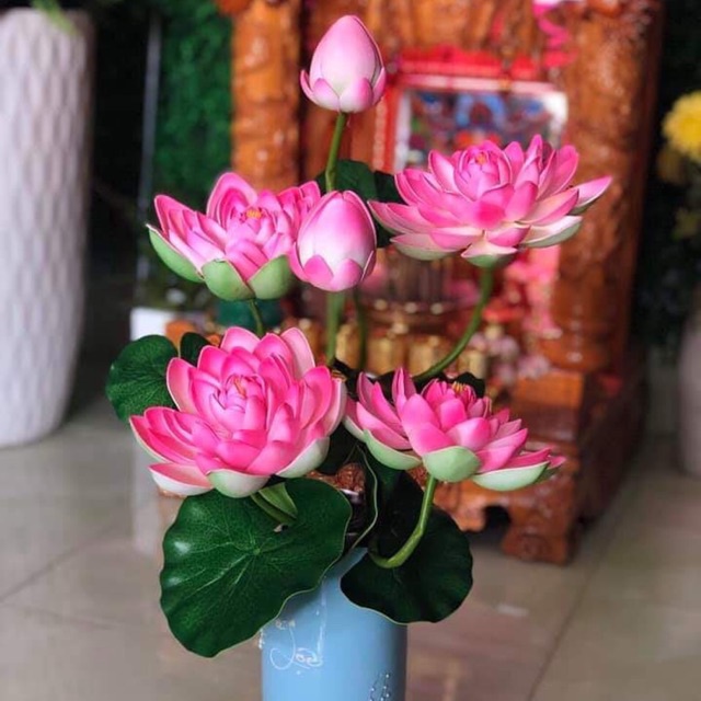 Hoa Giả 🌺FREESHIP🌺 Hoa Sen loại lớn 105 cm - giống thật 99%