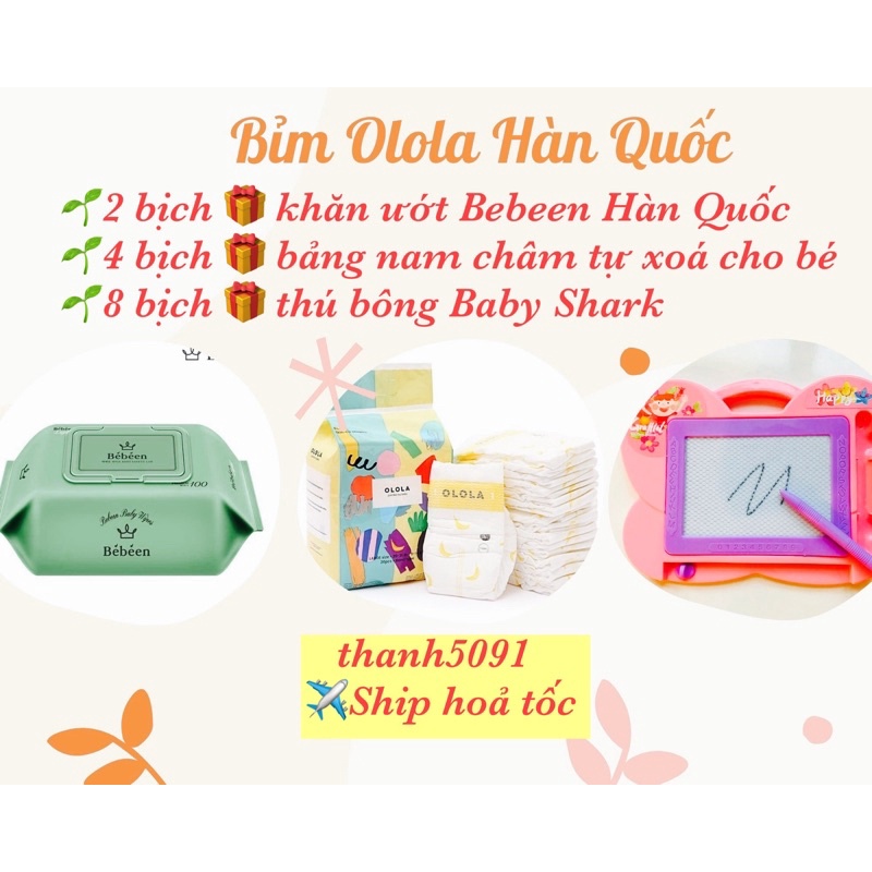 ⚡TẶNG QUÀ⚡Tã OLOLA, Bỉm OLOLA HÀN QUỐC Dán/Quần Đủ Size S30/M24/L20/L26/XL22/XXL18