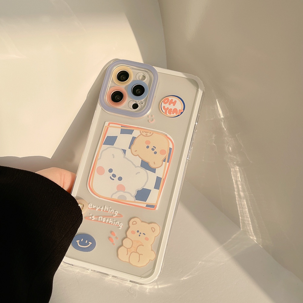 Ốp Điện Thoại Hình Gấu Dễ Thương Cho Iphone 14 13 12 Mini 11 Pro Max Xs Xr 8 7 Plus Se 2020