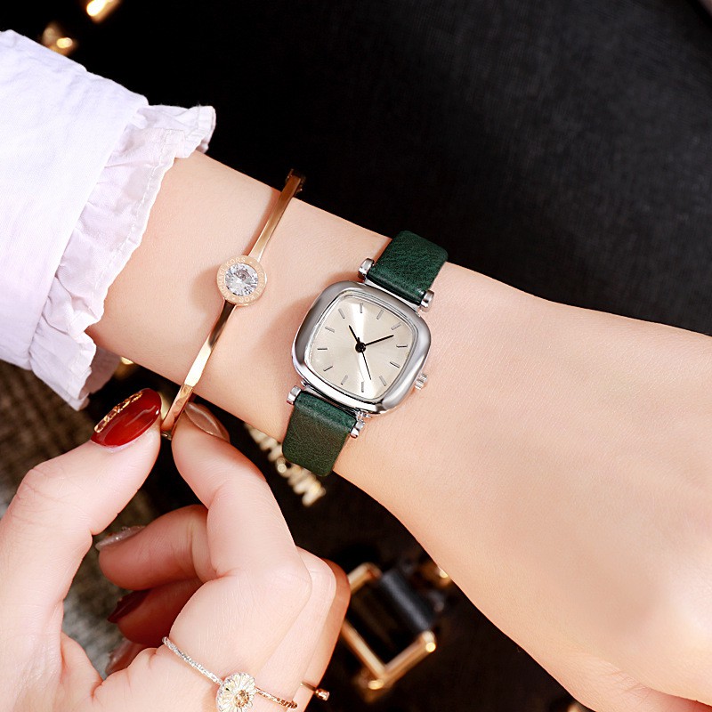 Đồng hồ nữ dây da DZG D016 tuyệt đẹp, mặt vạch xinh xắn, thời trang, mẫu mới nhất | BigBuy360 - bigbuy360.vn