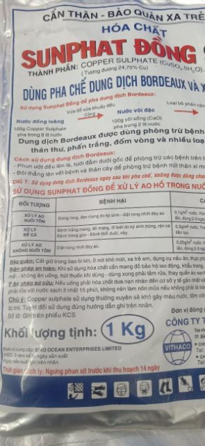 SUNPHAT ĐỒNG 98% xử lý rong nhớt đáy ao