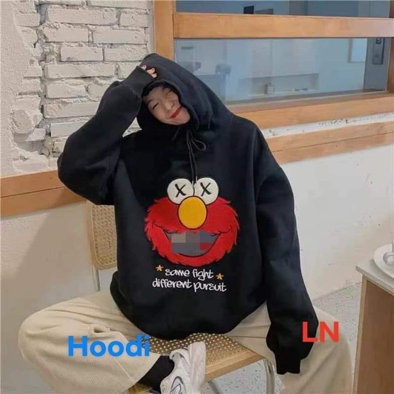 Áo hoodie hoạt hình đỏ LN11