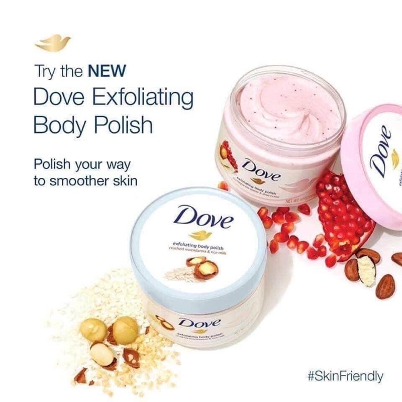 Tẩy da chết Dove Exfoliating Body Polish 298g
