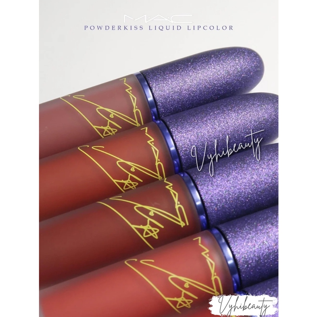 Son kem MAC Powder kiss liquid Lisa nắp tím