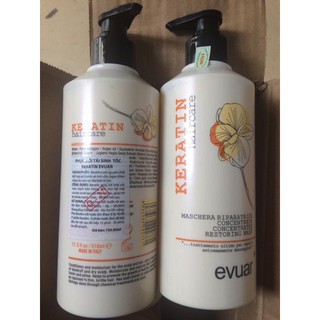 [GIÁ SỈ - FREESHIP]  HẤP  PHỤC HỒI TÓC HƯ TỔN TÁI SINH TÓC NÁT KERATIN EVUAR 500ML