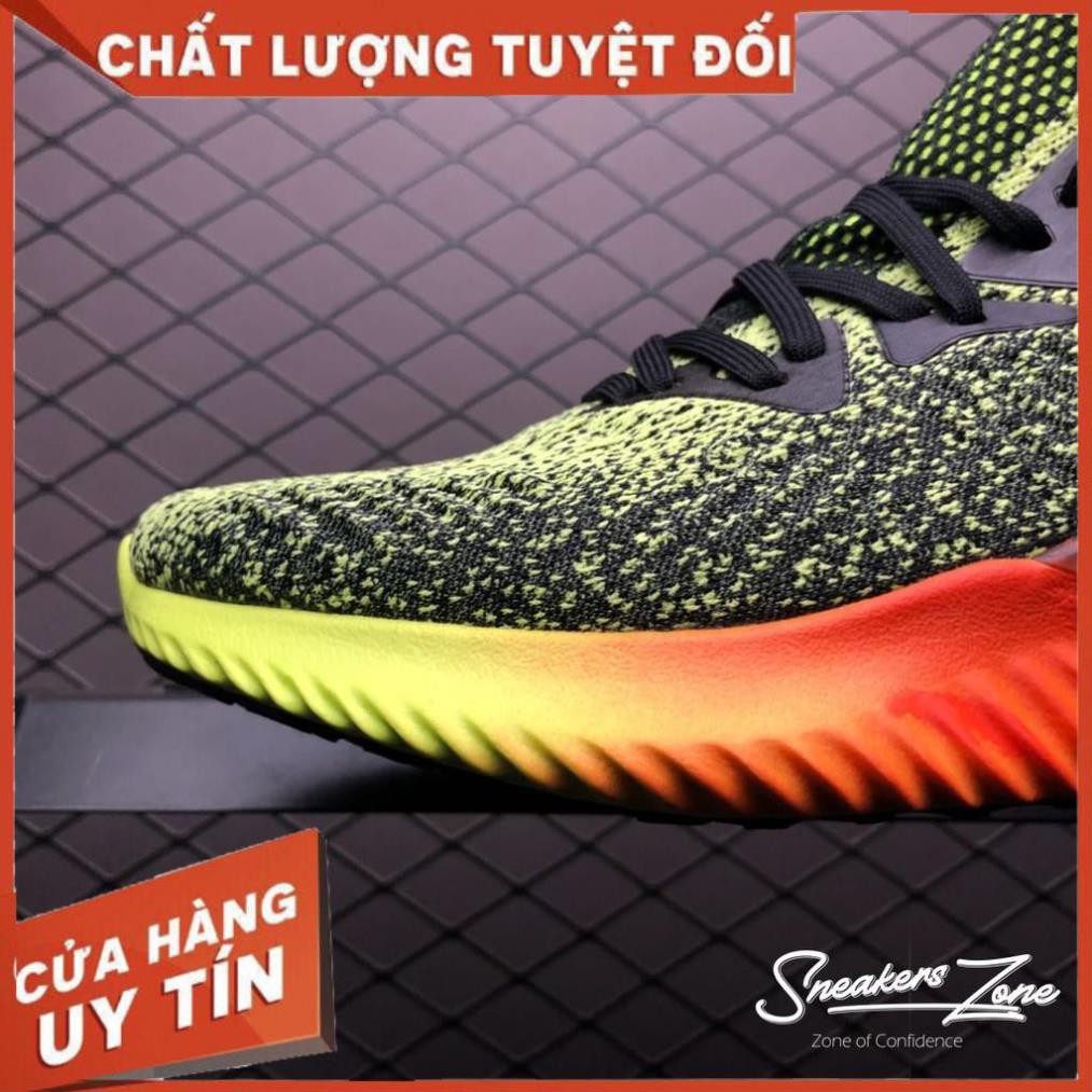 (FREE SHIP + HỘP + QUÀ) Giày thể thao sneaker nam nữ ALPHABOUNCE Beyond 2018 xanh đen đế cam siêu đẹp cho nam và nữ