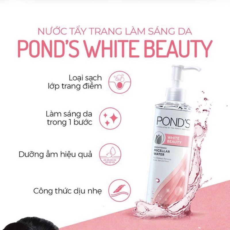 Nước Tẩy Trang Làm Sáng Da POND'S  White Beauty Brightening Micellar Water 235ml