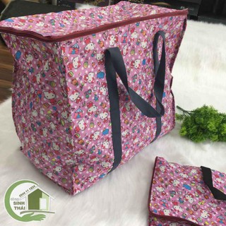 Túi đựng đồ đa năng hello kitty màu hồng loại dày tốt, hàng cao cấp chống nước