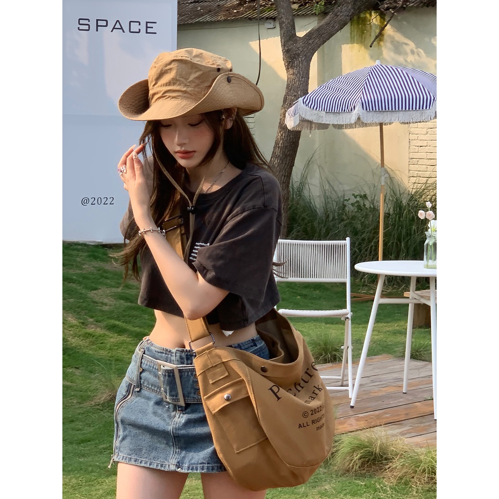 Nón Tai Bèo Vải Mỏng Thoáng Khí Phong Cách Cao Bồi Phương Tây Thời Trang Mùa Hè Cho Nữ