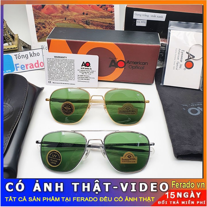 Mắt kính nam AO Tặng kèm họp đựng kính khăn lau , tua vít hàng cao cấp CÓ VIDEO