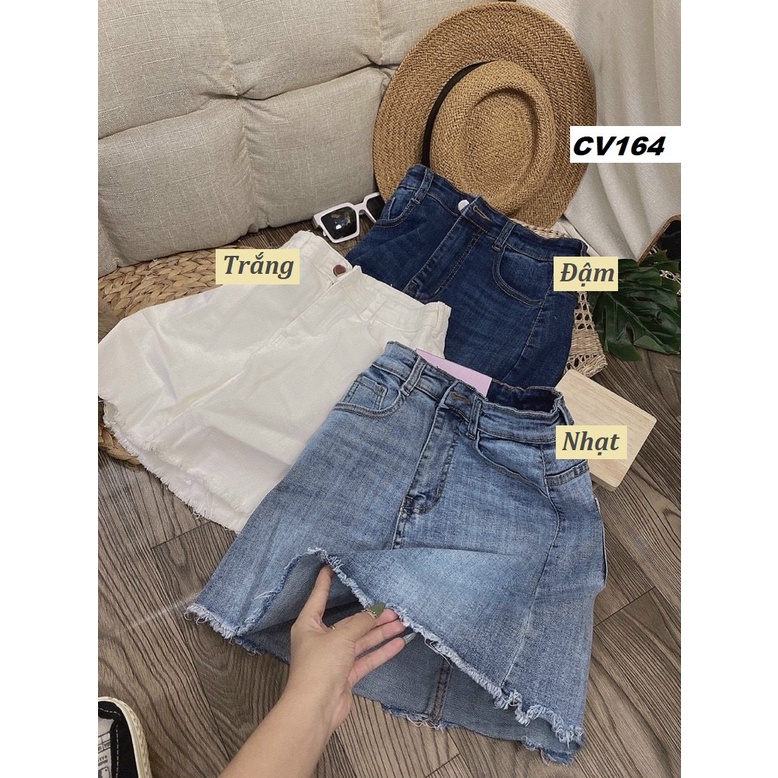 Chân váy jeans co giãn có quần liền trong CV164