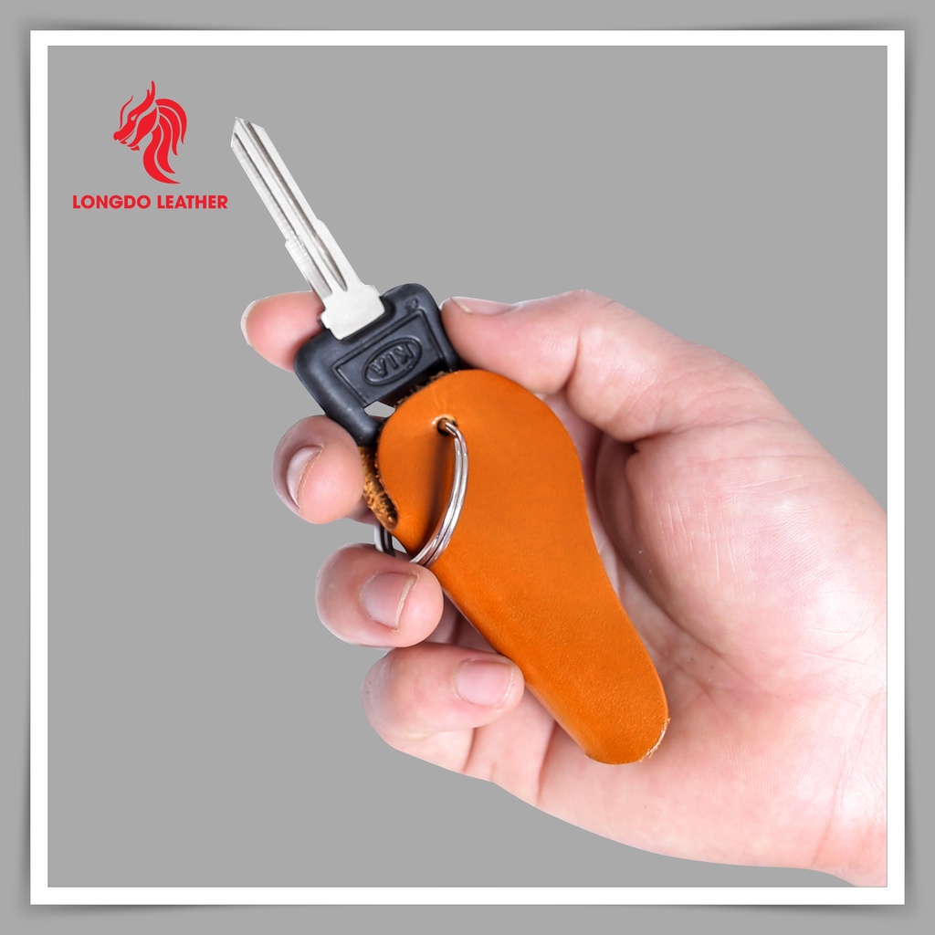 Móc khóa xe da bò thật - Hàng chính hãng thương hiệu Longdo Leather - MK02