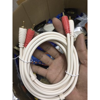 Dây audio hoa sen 2 ra 2 hàng choseal dây trắng, dẻo.