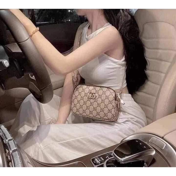 Túi ví cầm tay đeo chéo 3 ngăn size 20 thời trang nữ