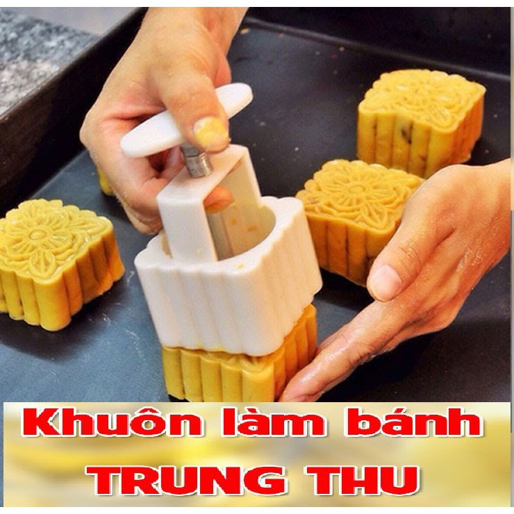 KHUÔN BÁNH TRUNG THU LÒ XO 100G 4 MẶT