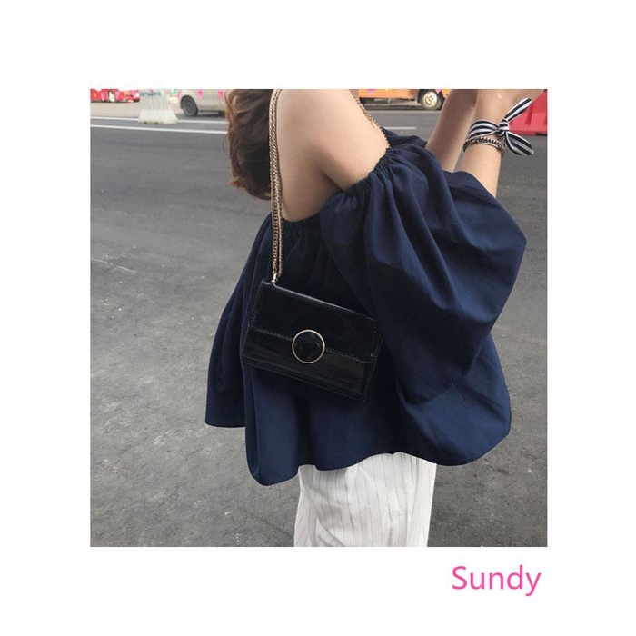 Áo Sơ Mi Trễ Vai Dáng Rộng Thời Trang Mùa Hè Hàn Quốc Quyến Rũ Dành Cho Nữ