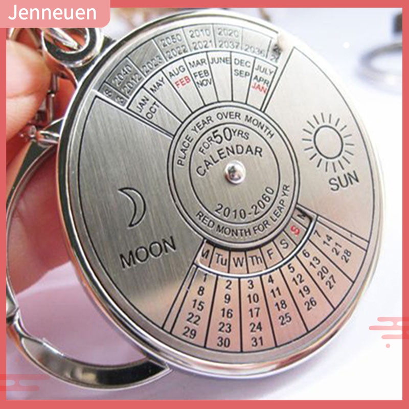 Móc Chìa Khóa Bằng Hợp Kim Bạc Hình Lịch 50 Năm